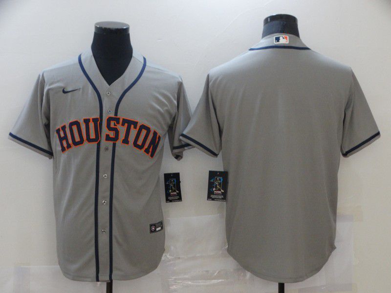 Men Houston Astros Blank Grey Game 2021 Nike MLB Jersey->tampa bay rays->MLB Jersey
